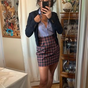 Plaid skirt high waisted